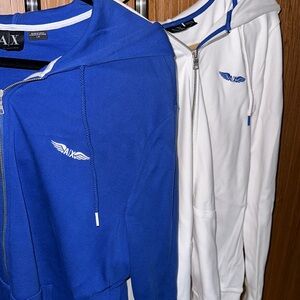 Pair of 2 Size Large, Armani Exchange Zippered Hoodies